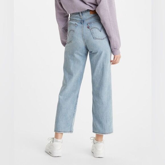 LEVI’S Premium Ribcage Straight Ankle Jeans in Middle Road Size 26 - Picture 8 of 16